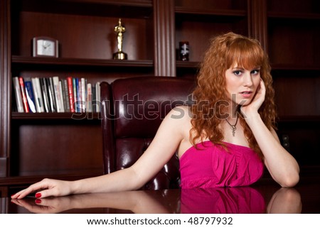 Sexy Redhead Woman In A Luxury Office. Stock Photo 48797932 : Shutterstock