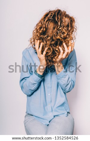 Similar – Image, Stock Photo Unrecognizable young woman in lingerie at window