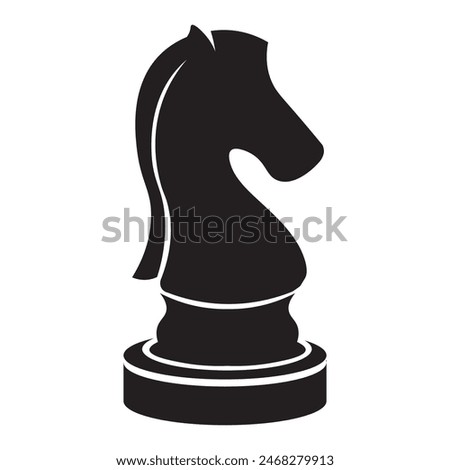 black knight chess icon vector design