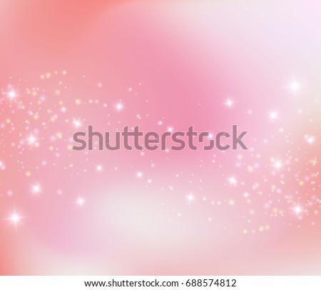 Pink princess sparkling background, vector illustration. Purple pink love fairy tale wallpaper concept. Vector princess pink background.