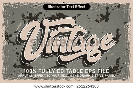 EDITABLE VINTAGE TEXT EFFECT EPS FILE