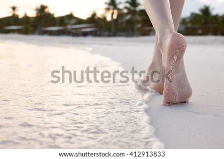 Similar – Image, Stock Photo People walking on sand dune