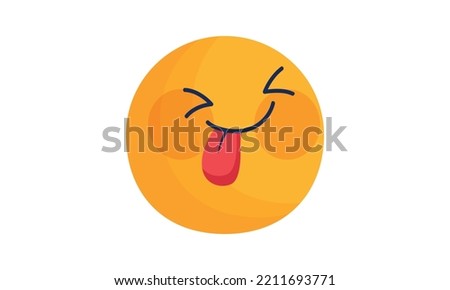 Kissing Face with Closed Eyes emoji vector, Kissing Face with Closed Eyes for website emoji