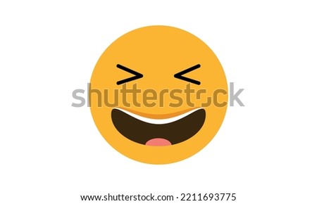 grinning squinting face emoji vector, grinning squinting face for website emoji