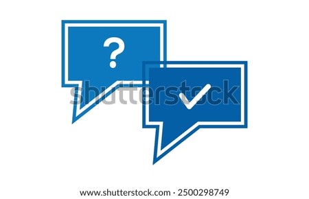 question and answer icons illustration. question and answer vector. question and answer simple plant vector