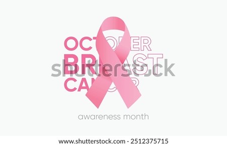 pink ribbon breast cancer awareness month vector. october breast cancer awareness month banner background