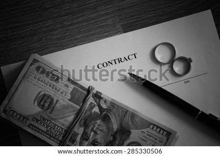 signature of the contract money