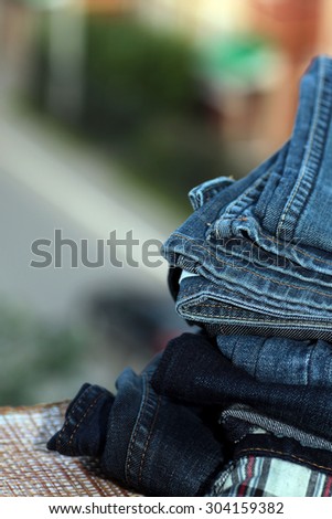 Set jeans belt shirt