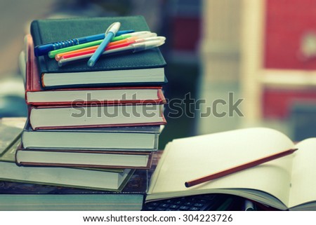 pen pencil study textbooks