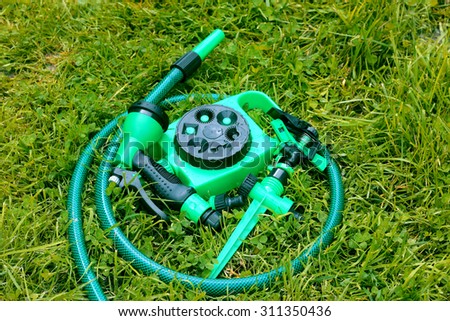 garden hose with nozzle