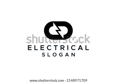 Flash Icon Thunder Bolt Letter S Logo Electric. Flat Vector Logo Design Template Elements