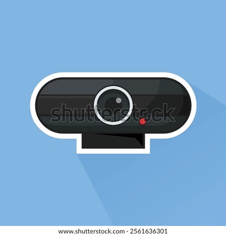 Illustration of Webcam in Flat Design