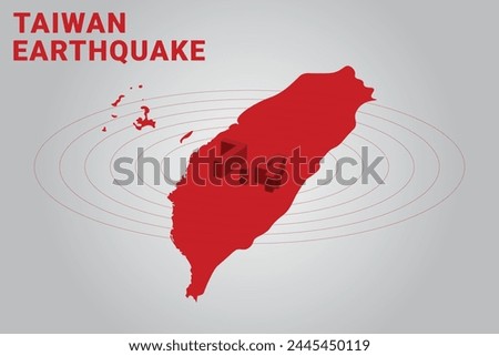 Earth Quake in Taiwan, vector illustration of recent event