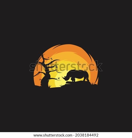 Beauty Rhino in the Sunset logo