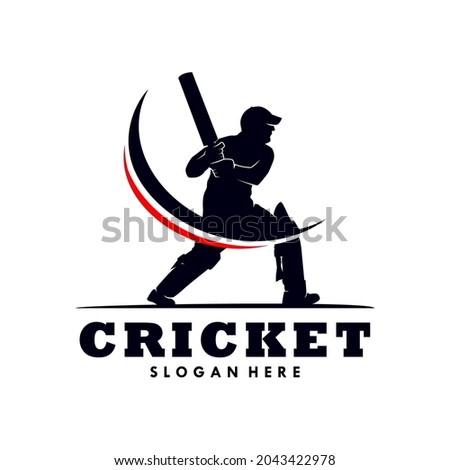 Cricket Sport Logo Template Design