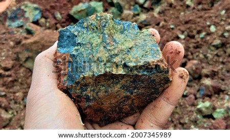 High grade ore of nickel in peridotite ultramafic rocks Foto d'archivio © 