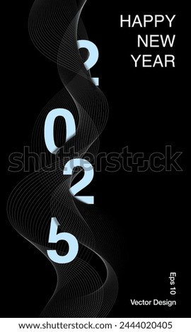 2025 happy new year design , 2025 number Geometry.Graphic on Behance, Graphic design posters, Graphic design inspiration, 2025 Design celebration isolated in dark color