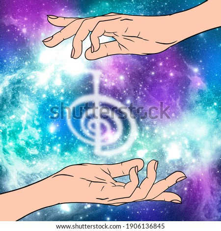 Similar – Image, Stock Photo hand with a cho doughnut