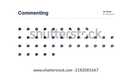 Commenting UI Icons Pack Filled Style