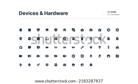 Devices and Hardware UI Icons Pack Filled Style