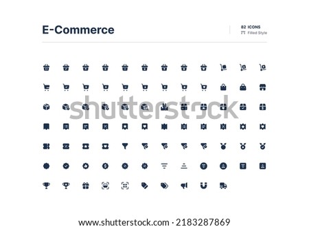 E-Commerce UI Icons Pack Filled Style