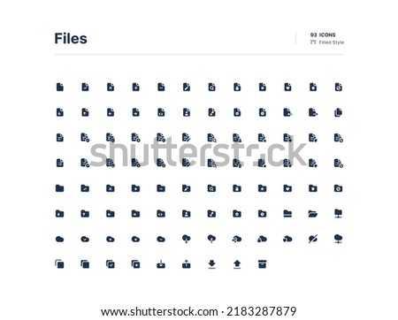 Files UI Icons Pack Filled Style