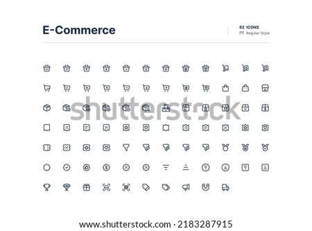 E-Commerce UI Icons Pack Line Style