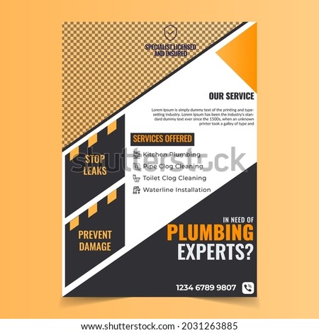 plumbing flyer template, plumber flyer design for company, Plumbing service flyer poster design, Plumbing social media banner design