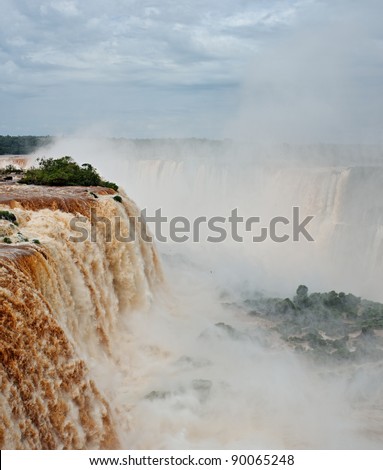 Iguazu Falls, UNESCO World Heritage Sites, and a New 7 Wonders of the world. View from the Brazilian side