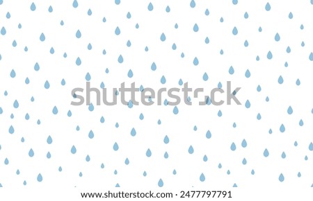 Rain seamless pattern. Falling drops of water. Rain background.