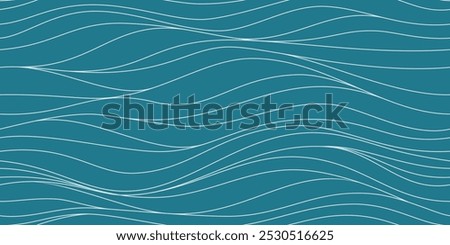 Seamless wave pattern. Water waves. Wavy lines