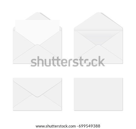 Mockup realistic envelopes. vector illustration on white background.

