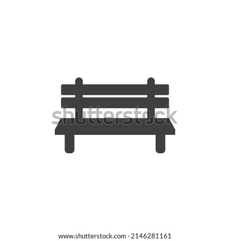 Vector sign of the bench symbol is isolated on a white background. bench icon color editable.