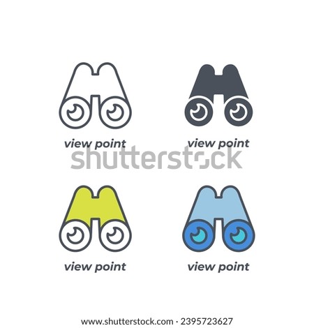 Vector sign of the view point symbol isolated on a white background. icon color editable.