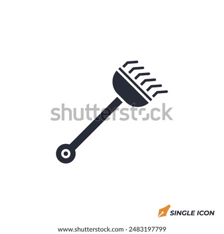 Rake icon vector illustration. Rake symbol isolated on white background