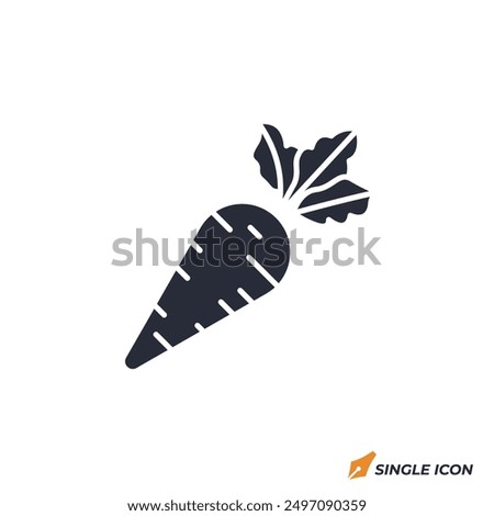 Carrot icon vector illustration. Carrot symbol isolated on white background.