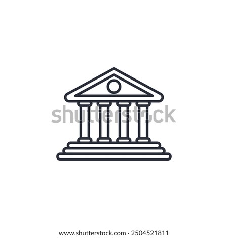 Courthouse icon vector illustration. Courthouse symbol isolated on white background