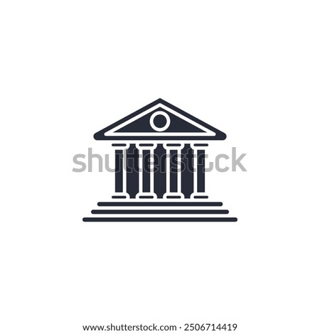 Courthouse icon vector illustration. Courthouse symbol isolated on white background