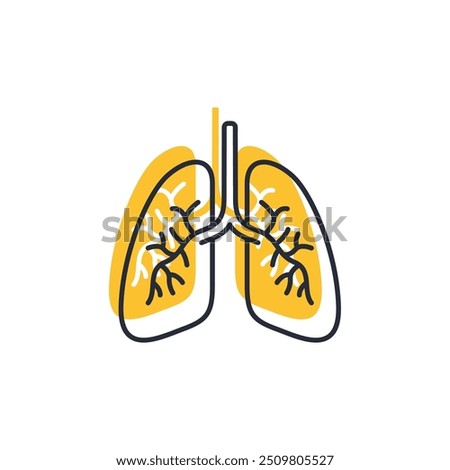 lungs icon vector illustration. lungs symbol isolated on white background