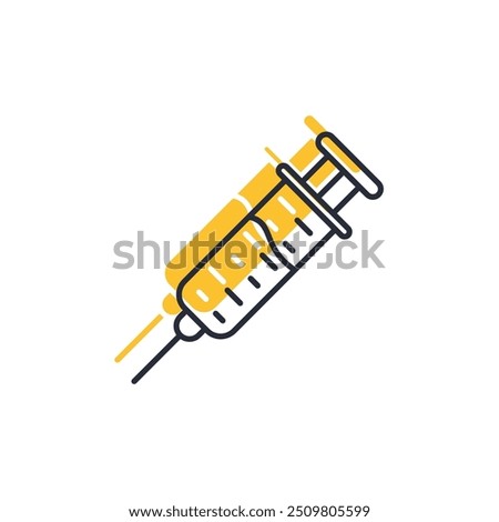 syringe icon vector illustration. syringe symbol isolated on white background