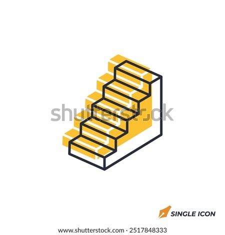 stairs icon vector illustration. stairs symbol isolated on white background