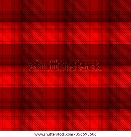 Black and red tartan plaid background in vector seamless pattern. Pattern swatches included in file.