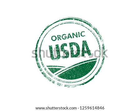 Usda organic vector stamp on white background