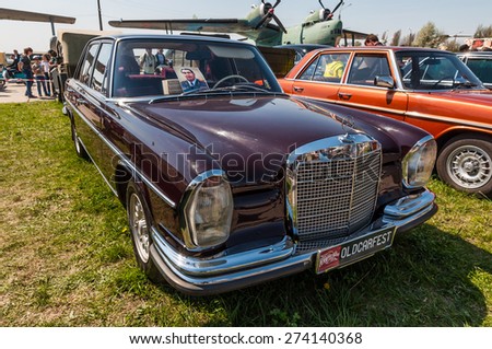 KIEV, UKRAINE - APRIL 26: 1958 Mercedes-Benz 280 S owned by former Soviet leader Leonid Brezhnev is on display at the festival \