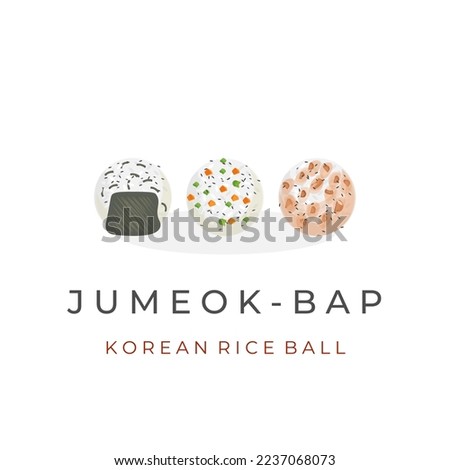 Delicious Jumeok Bap Korean Food Illustration