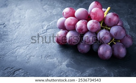 Similar – Foto Bild reife dunkelrote Weintrauben wachsen an der Wand einer Terrasse