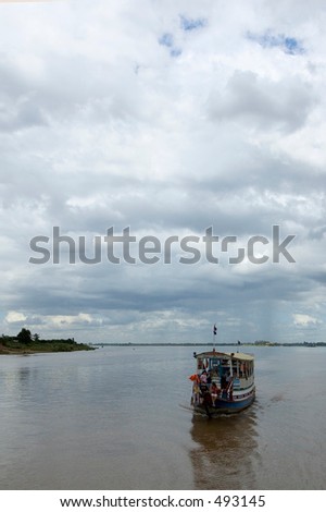A river cruise on the Mekong river in Cambodia
