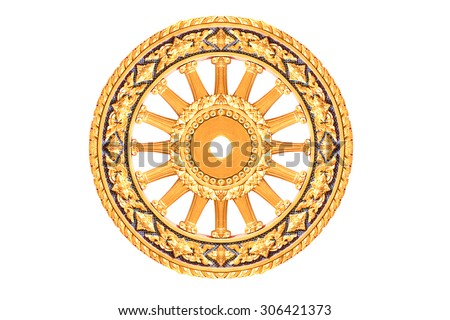 The Symbol Of Dhamma, Wheel Of Life Or Wheel Of Dhamma (Dharmachakra ...