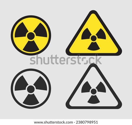 Nuclear energy radioactive symbol shape isolated