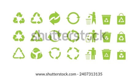 Recycle sign or Packaging sign vector illustration, International symbol used on packaging to remind people to dispose of it in a bin, The universal recycling symbol isolated.